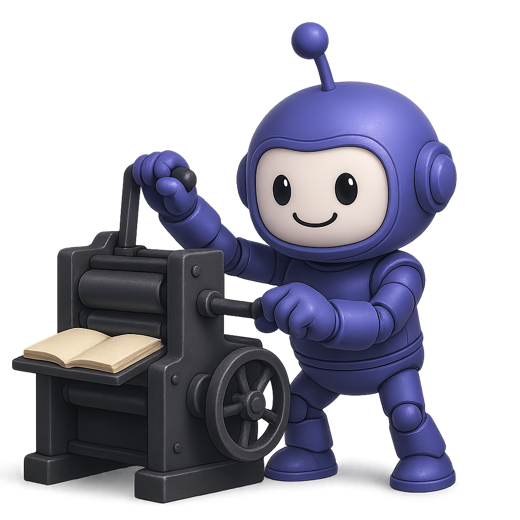 BooklyBot mascot illustration